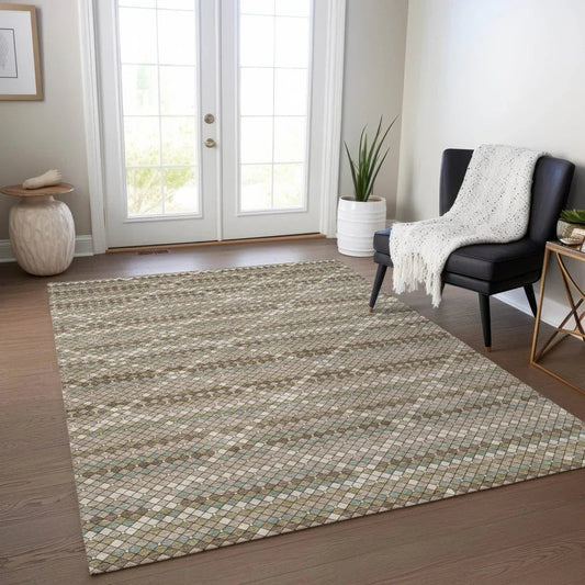 Millicent Brown Washable Indoor - Outdoor Rug - LOOMLAN - LOOMLAN Rugs - Outdoor Rugs