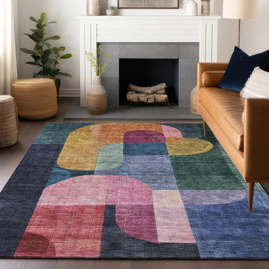 Milo Green Washable Indoor-Outdoor Rug-Outdoor Rugs-LOOMLAN Rugs-LOOMLAN