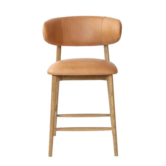 Milo Luxurious Leather Counter Stool - LOOMLAN - LH Imports - Counter Stools