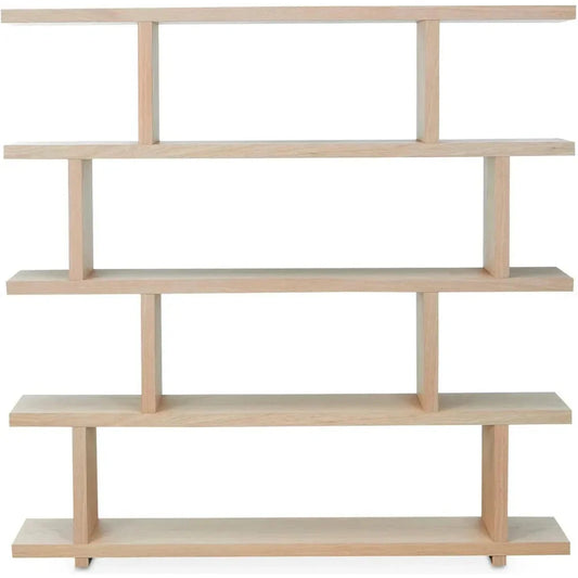 Miri Veneer Light Brown Shelf 5 Levels of Space-Etageres-Moe's Home-LOOMLAN