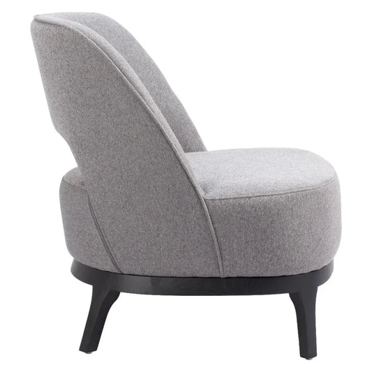 Mistley Wood Gray Armless Accent Chair - LOOMLAN - Zuo Modern - Accent Chairs
