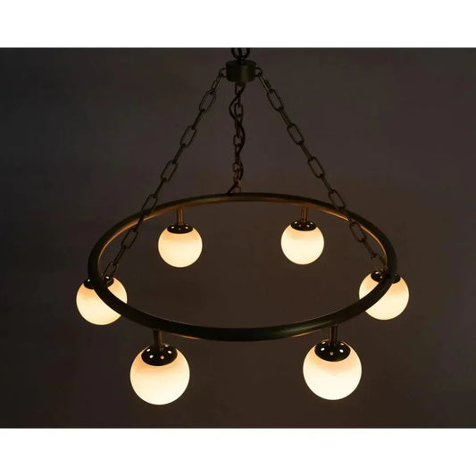 Modena Metal Small Chandelier With Brass - LOOMLAN - Noir - Chandeliers