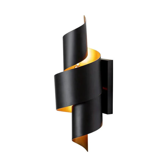 Modern Aphelion Sconce Matte Black And Gold - LOOMLAN - SUNPAN - Wall Sconces