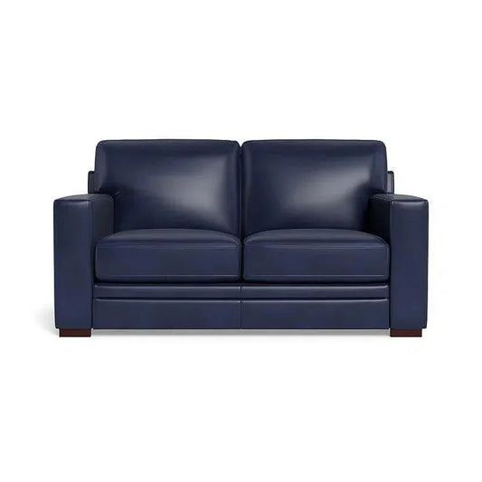 Modern Leather Loveseat With Track Arms - LOOMLAN - Uptown Sebastian - Sofas & Loveseats