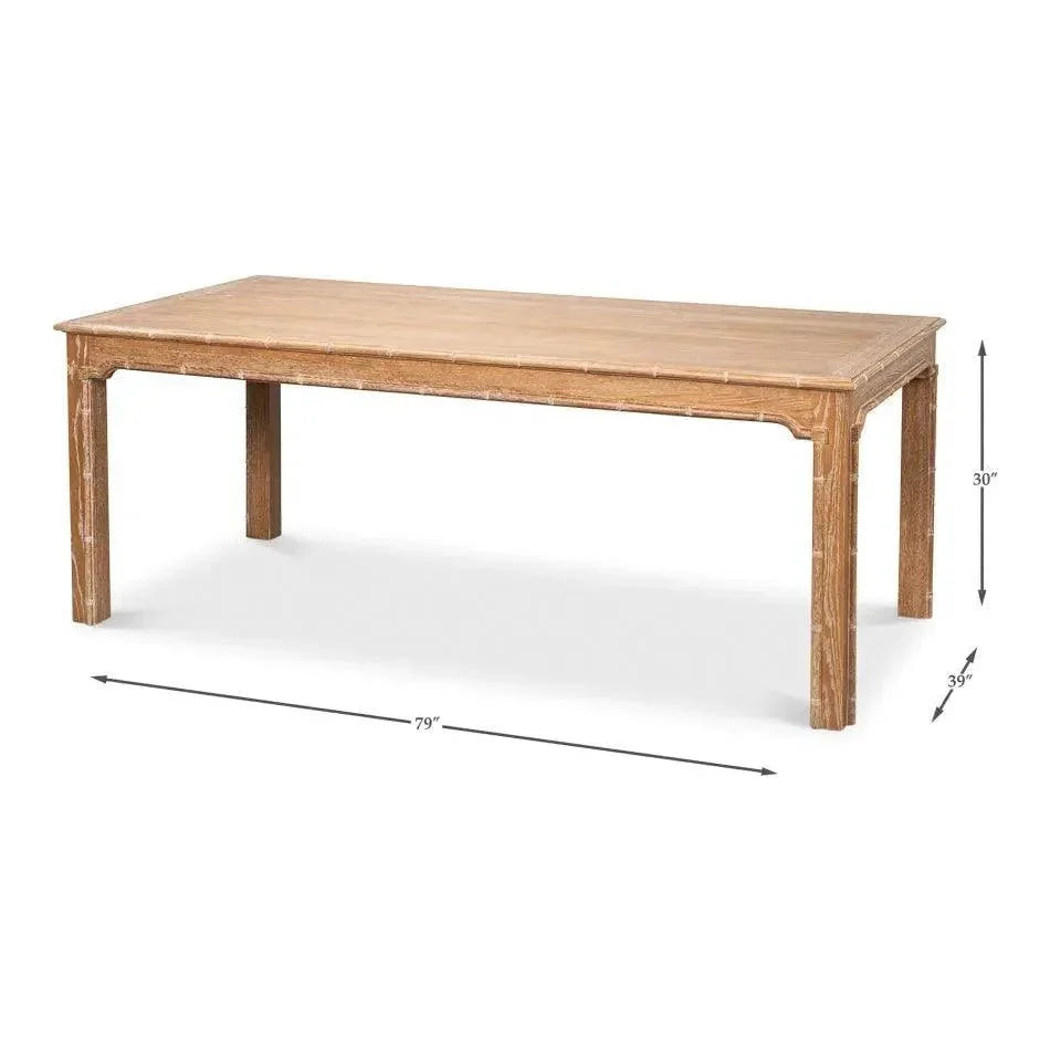 Modern Oak Wood Brighton Dining Table-Dining Tables-Sarreid-LOOMLAN