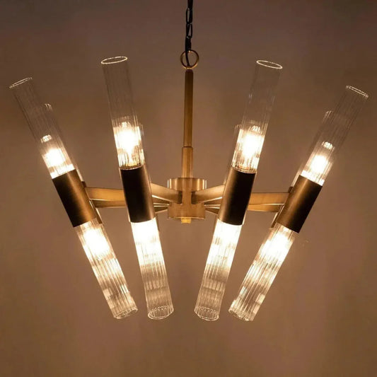 Moira Chandelier, Aged Brass Finish - LOOMLAN - Noir - Chandeliers