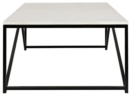 Molimo Marble Top Rectangular Coffee Table - LOOMLAN - Noir - Coffee Tables