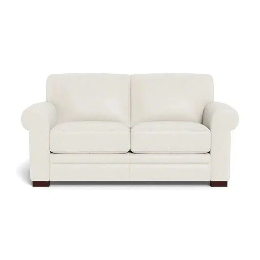 Mondern Leather Loveseat With Rolled Arms - LOOMLAN - Uptown Sebastian - Sofas & Loveseats