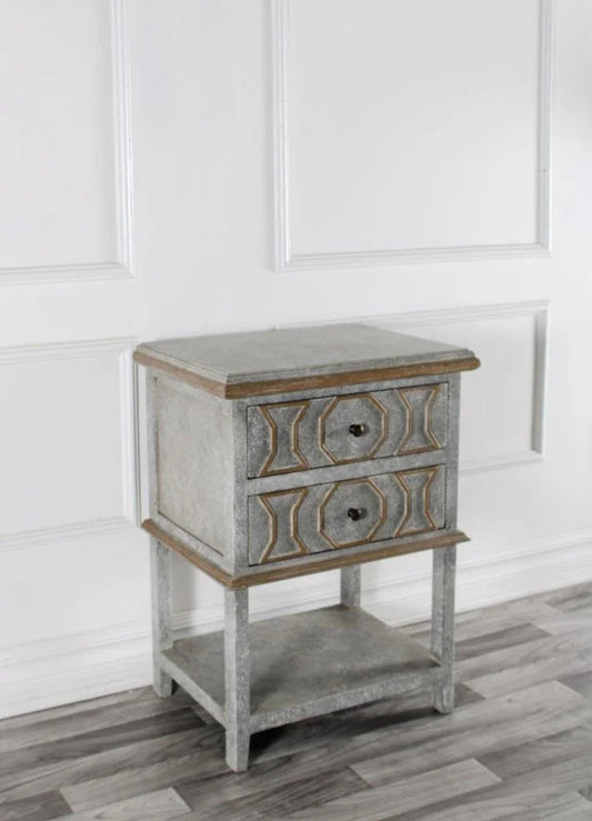 Montaigne Two Drawer Wood Nightstand - LOOMLAN - Peninsula Home - Nightstands
