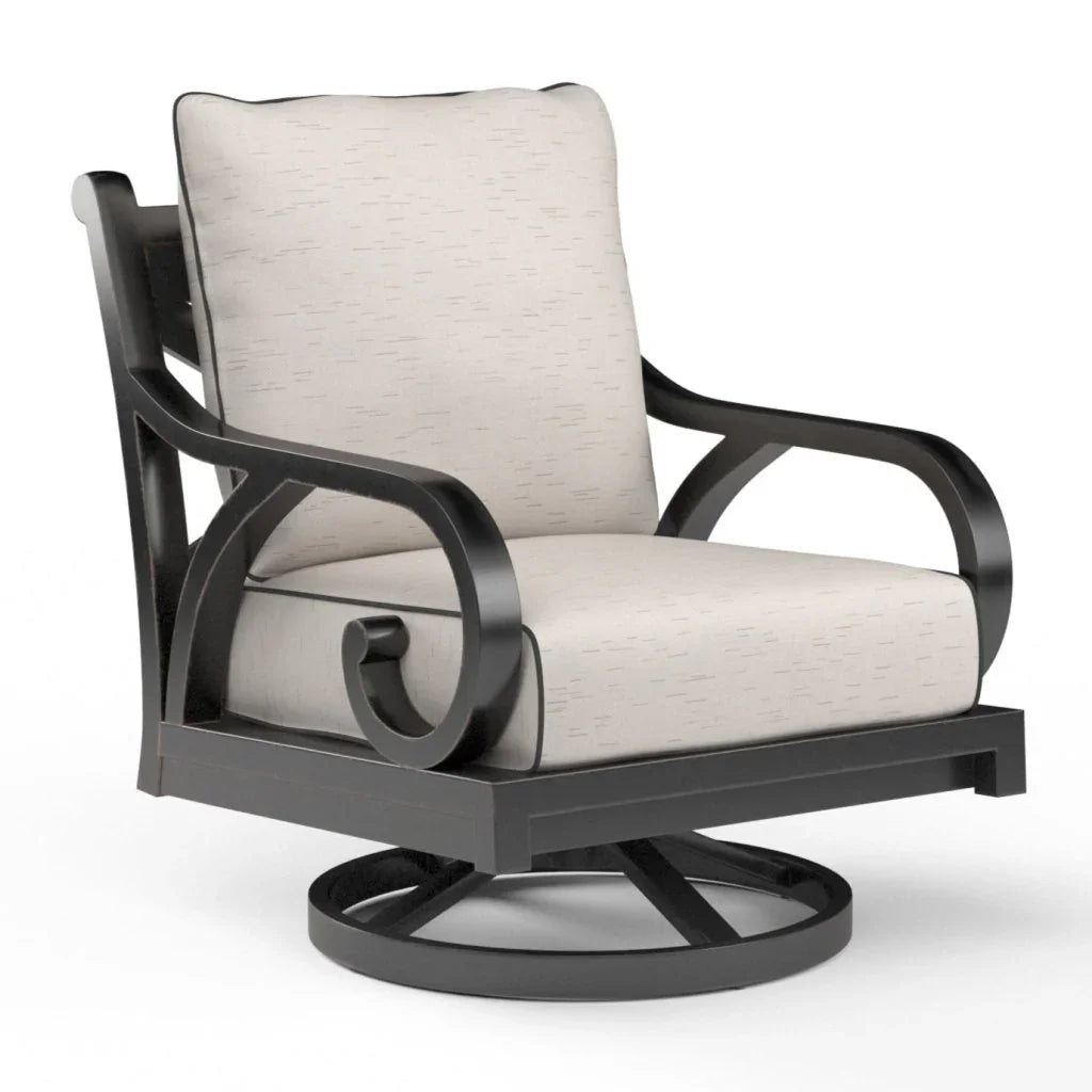 Monterey Sunbrella Swivel Outdoor Rocker-Outdoor Accent Chairs-Sunset West-LOOMLAN