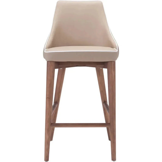 Moor Counter Chair Beige - LOOMLAN - Zuo Modern - Counter Stools