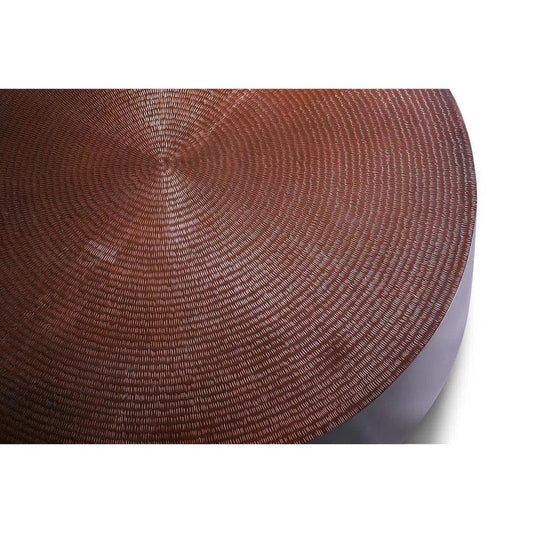 Mori Mahogany Wooden Round Coffee Table - LOOMLAN - Urbia - Coffee Tables