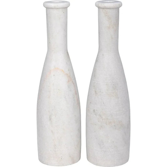 Moris Decorative Marble Candleholder 2Pc