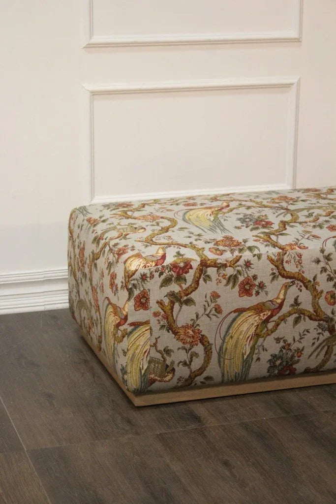 Morriis Fabric Rectangular Ottoman - LOOMLAN - Peninsula Home - Ottomans