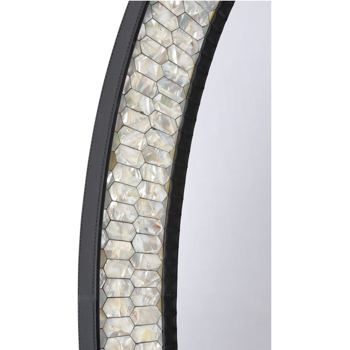 Mother of Pearl Frame Oval Wall Mirror