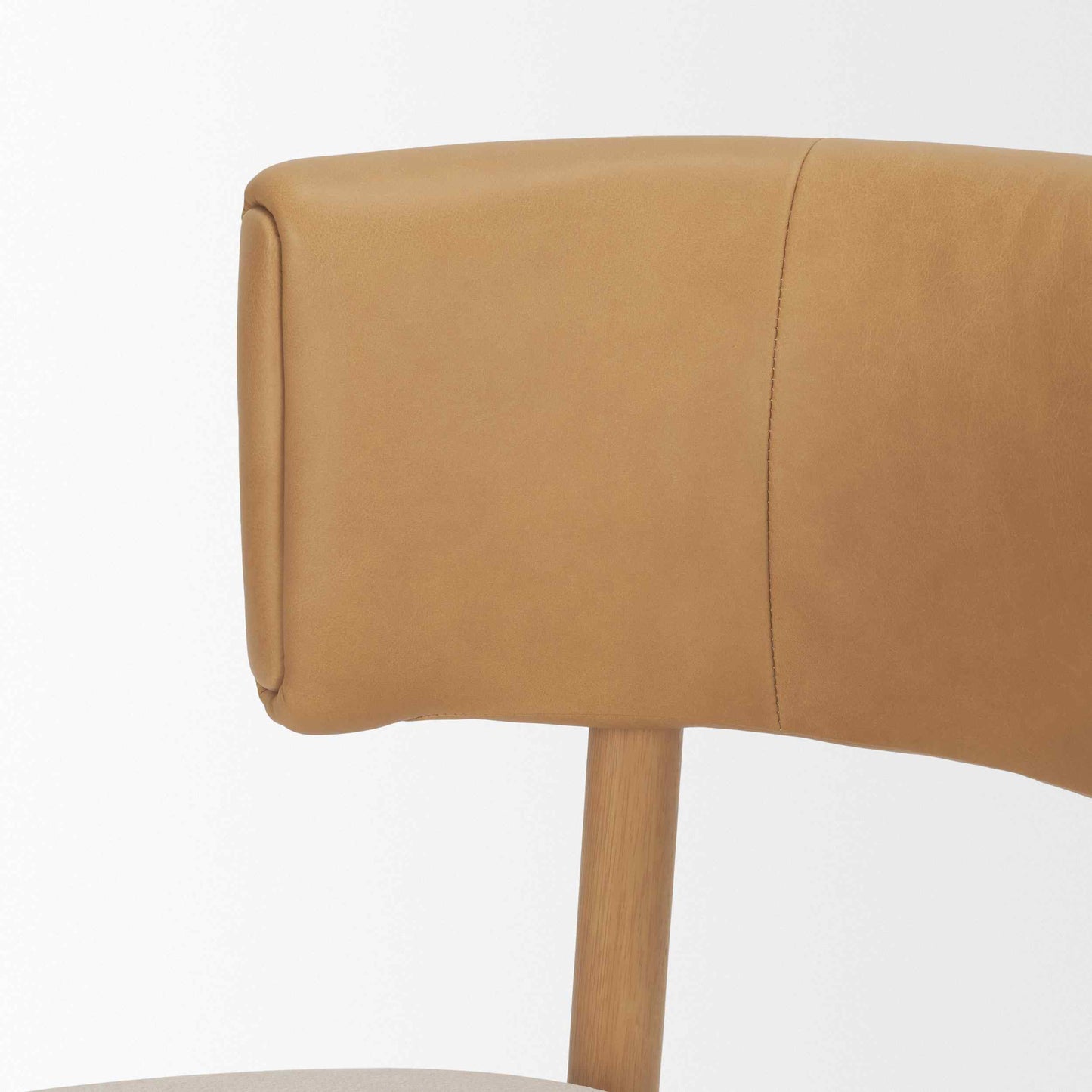 Motley Tan Leather Armless Dining Chair 2PC