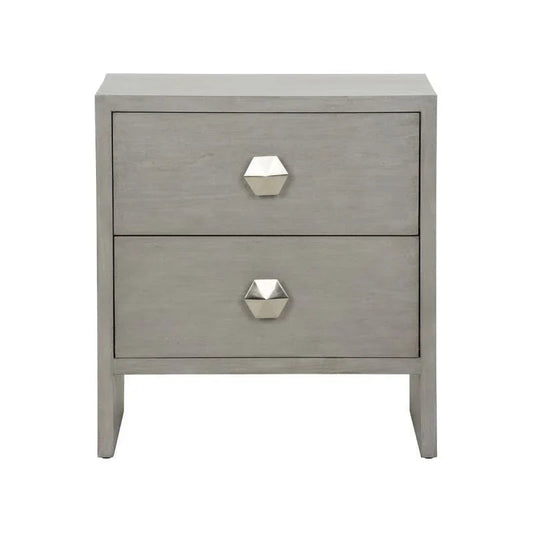 Moxy Grey Rectangular Bedside Table-Nightstands-Chelsea House-LOOMLAN