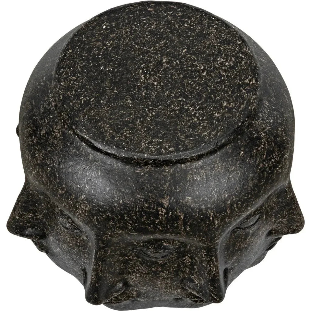 Multi - Face Stool, Black Fiber Cement - LOOMLAN - Noir - Side Tables