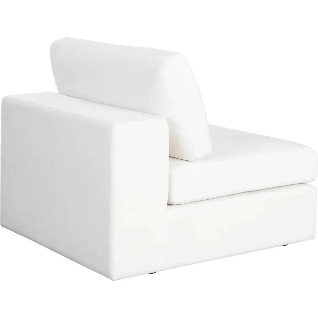 Muse Mist White Performance Armless Chair - LOOMLAN - Diamond Sofa - Club Chairs