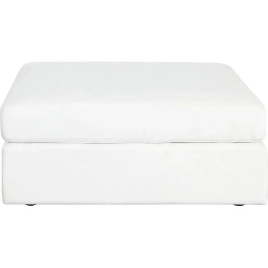 Muse Mist White Performance Fabric Ottoman - LOOMLAN - Diamond Sofa - Ottomans
