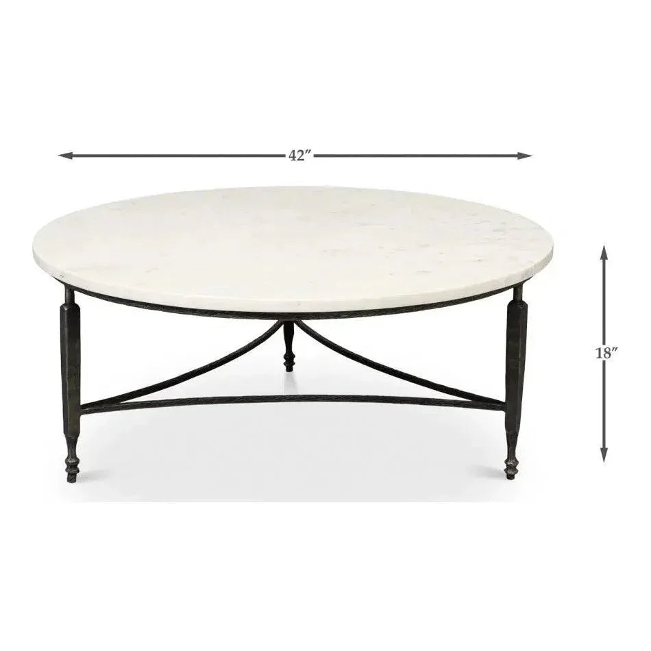 Mykos Round Coffee Table - LOOMLAN - Sarreid - Coffee Tables