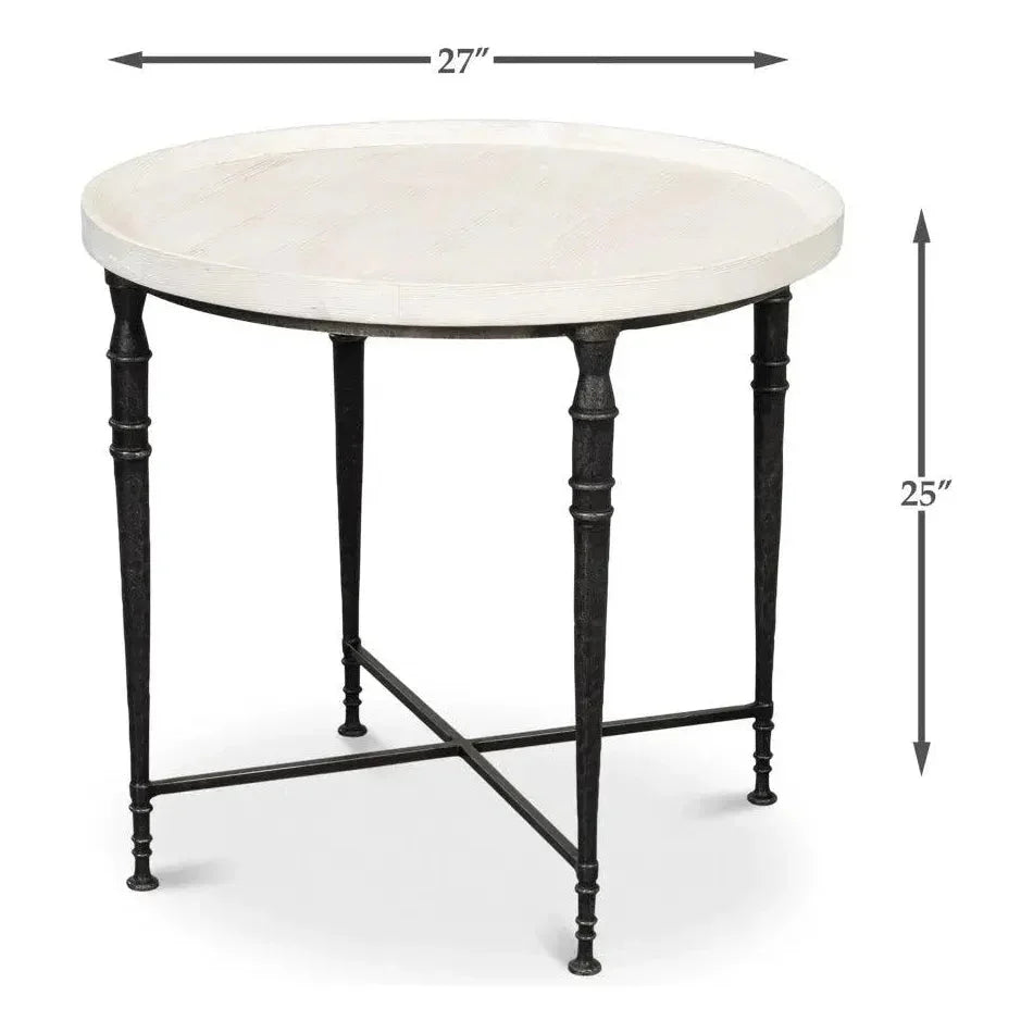 Nathaniel Elegance Side Table - LOOMLAN - Sarreid - Side Tables