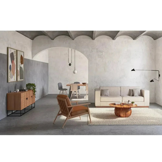 Natural Wood Round Coffee Table Bradbury - LOOMLAN - Moe's Home - Coffee Tables