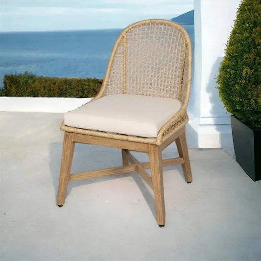 Nautilus Dining Chair 2PC Natural Outdoor-Outdoor Dining Chairs-Seasonal Living-LOOMLAN