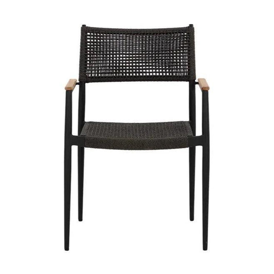 Nava Rope Stackable Outdoor Dining Armchair 2PC-Outdoor Dining Chairs-SUNPAN-LOOMLAN