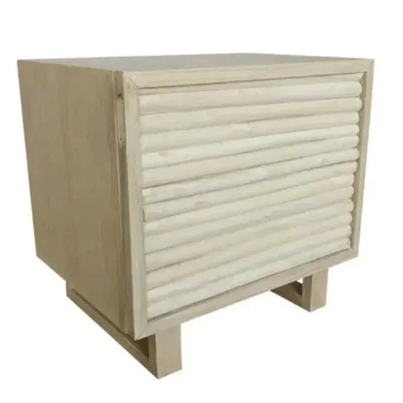 Naya Handmade Solid Mindi Nightstand - LOOMLAN - Artesia - Nightstands