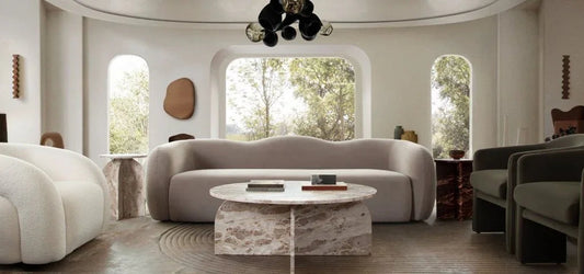 Nebula Genuine Marble Round End Table - LOOMLAN - Diamond Sofa - Side Tables