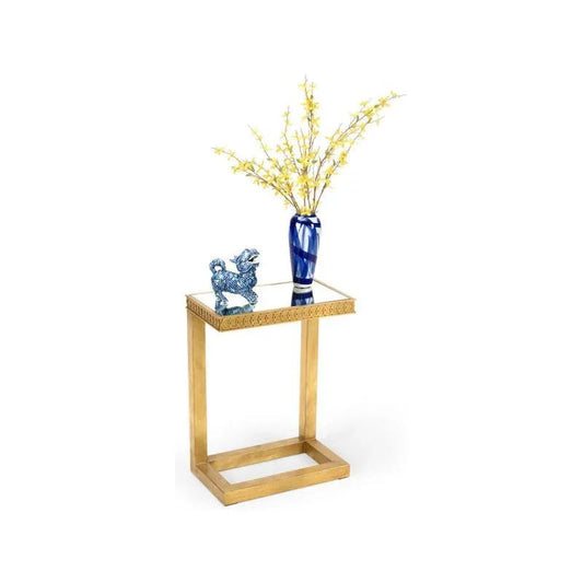 Nemeth Cigar Mirrored Top Side Table - LOOMLAN - Chelsea House - Side Tables