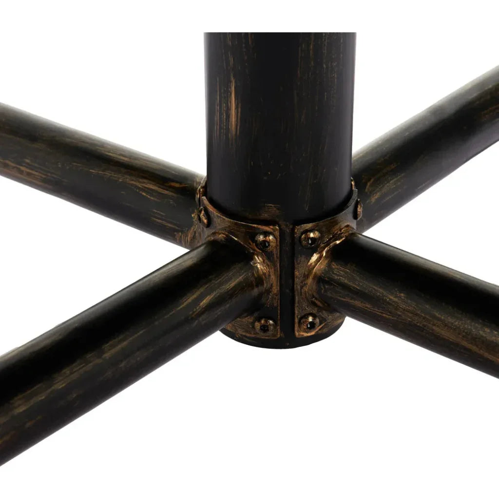 Neum Steel & Wood Black Square Bistro Table-Dining Tables-Zuo Modern-LOOMLAN