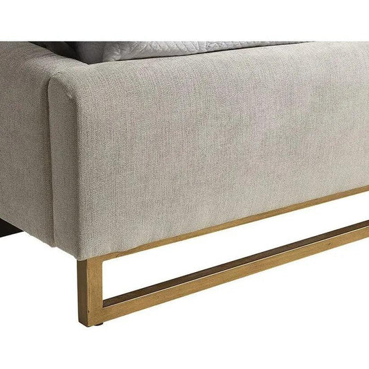 Nevin Velvet Modern Platform Bed - LOOMLAN - SUNPAN - Beds