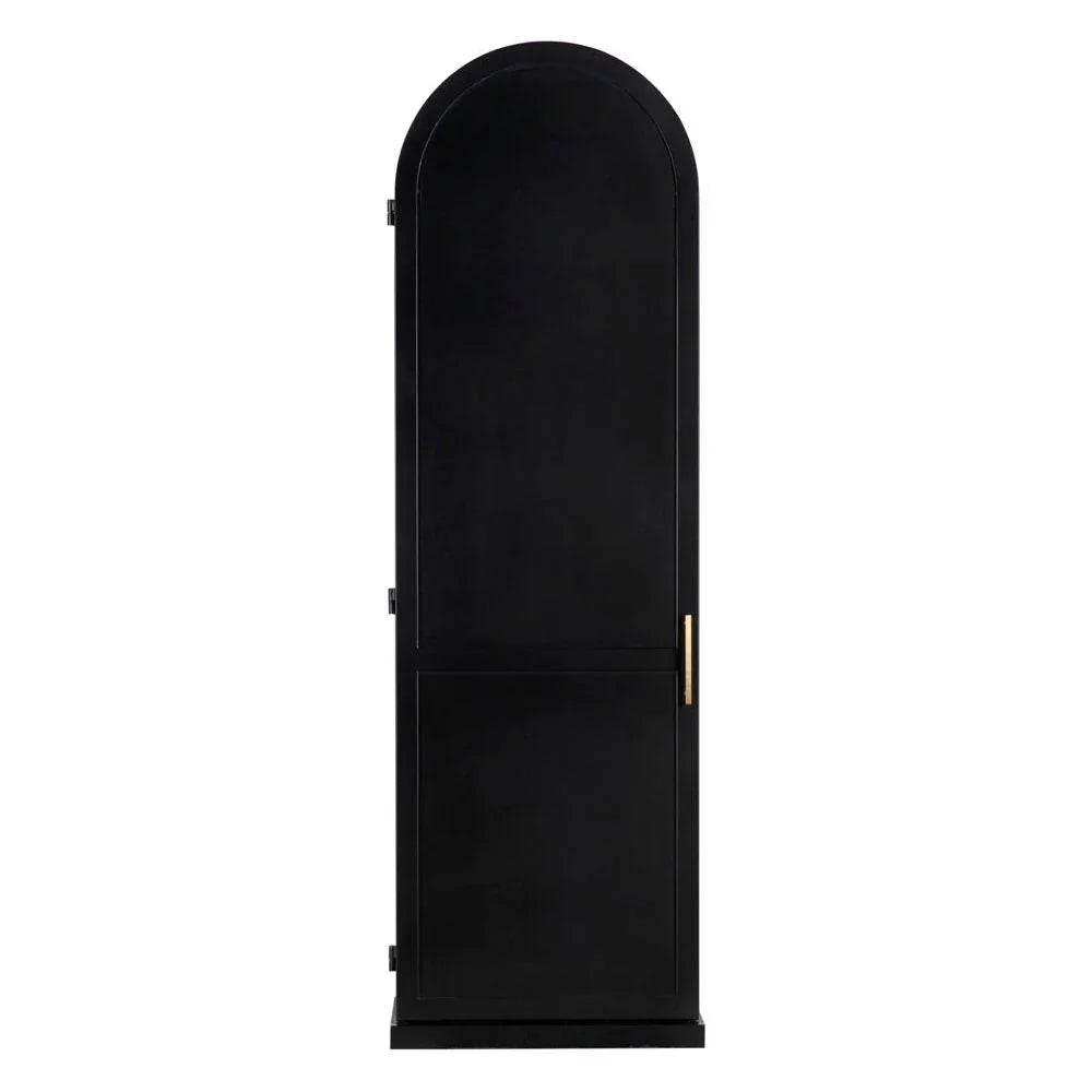 New Tyrol Matte Black Finished Steel Hutch - LOOMLAN - Noir - Etageres