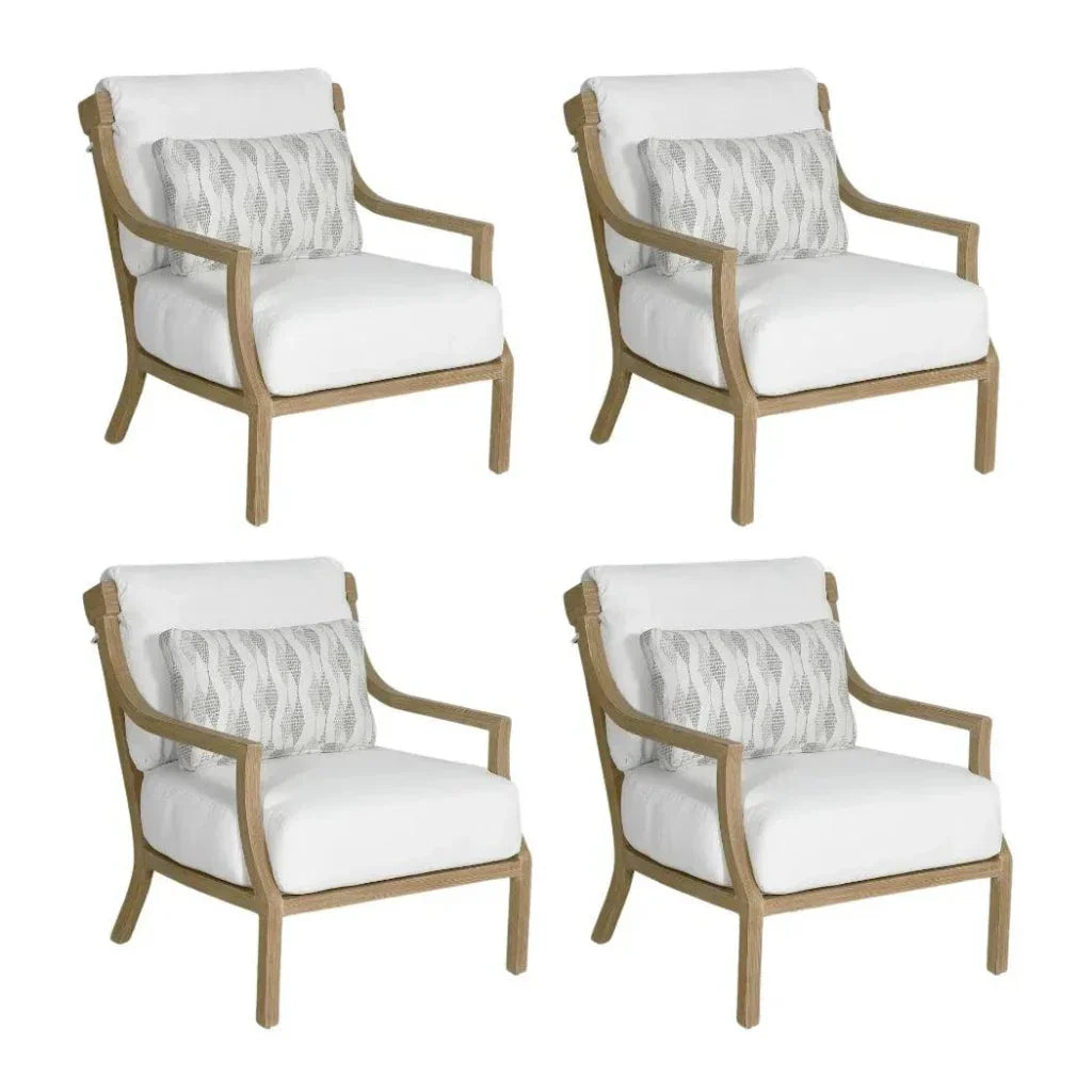 Nicoya Cushioned Lounge Chair Sunbrella Cushions-Outdoor Accent Chairs-Castelle-LOOMLAN