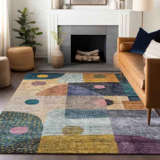 Noel Green Washable Indoor-Outdoor Rug-Outdoor Rugs-LOOMLAN Rugs-LOOMLAN