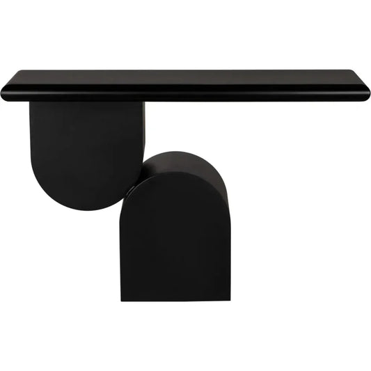 Noir Fraser Console Black Industrial Steel - LOOMLAN - Noir - Console Tables