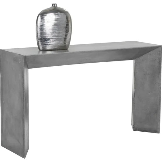 Nomad Console Table Grey Concrete-Outdoor Console Tables-SUNPAN-LOOMLAN