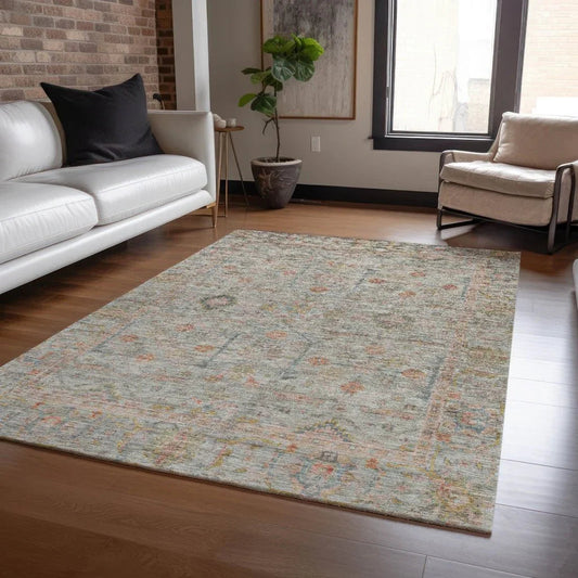 Nora Brown Washable Indoor-Outdoor Rug-Outdoor Rugs-LOOMLAN Rugs-LOOMLAN