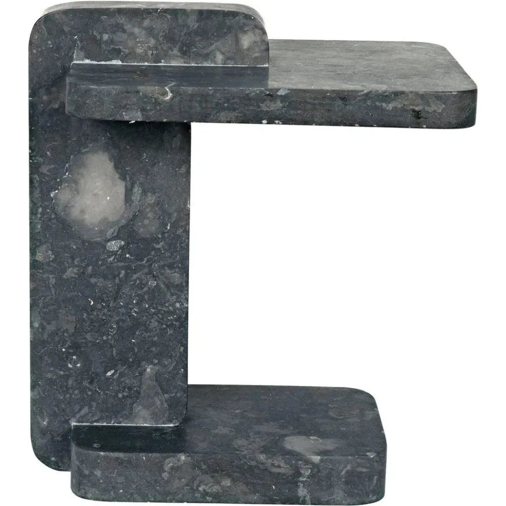 North Side Table, Black Marble - LOOMLAN - Noir - Side Tables
