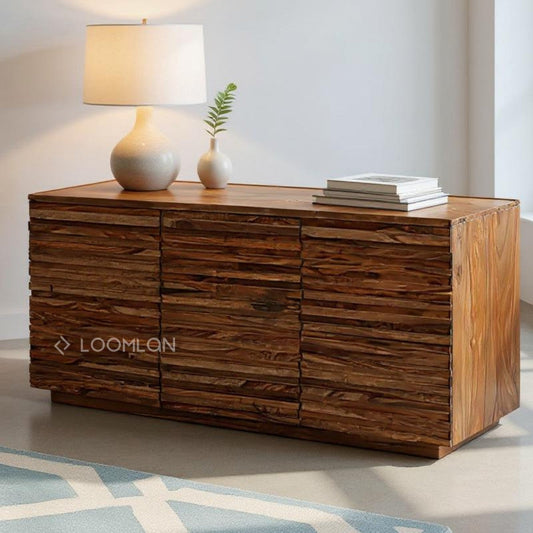 Norvella Three Doors Wood Sideboard