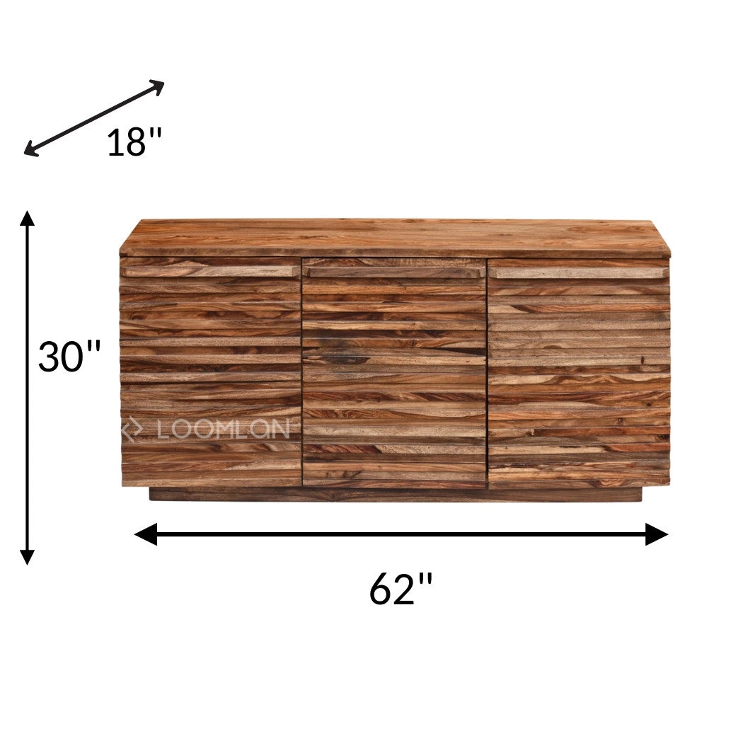 Norvella Three Doors Wood Sideboard