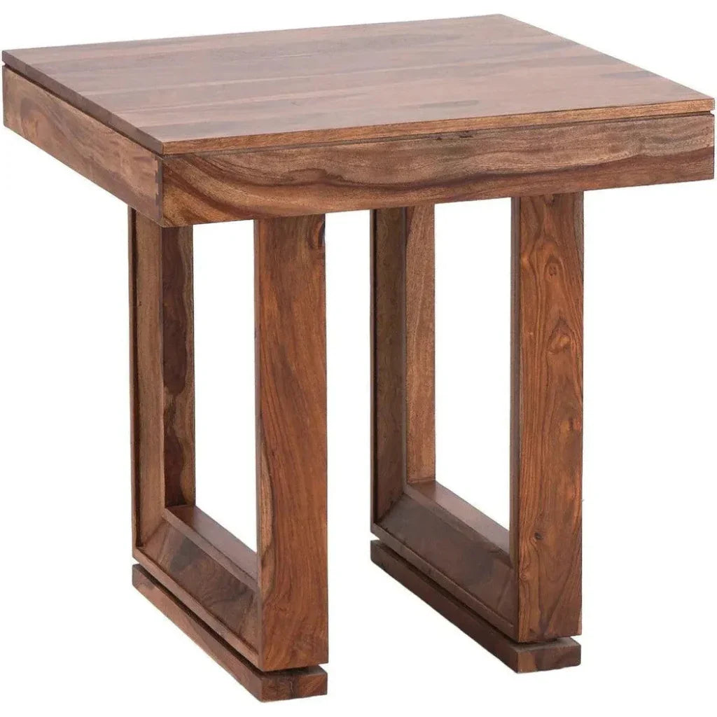 Colbeck Natural Wood Square Side Table - LOOMLAN - LOOMLAN - Side Tables
