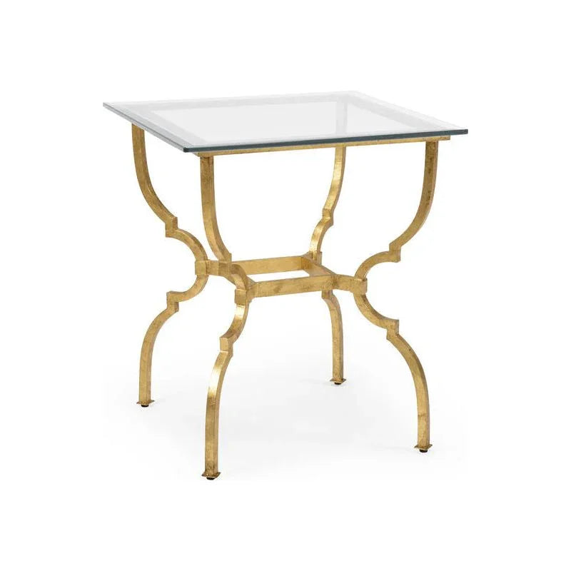 Norwich Clear Glass Top Square Side Table - LOOMLAN - Chelsea House - Side Tables
