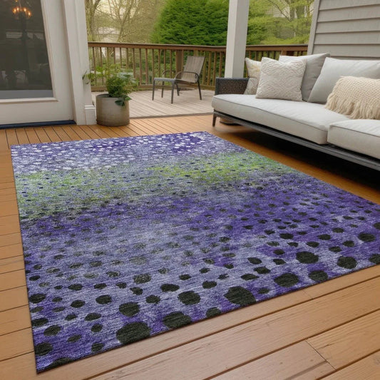 Nuvane Purple Washable Indoor-Outdoor Rug-Outdoor Rugs-LOOMLAN Rugs-LOOMLAN