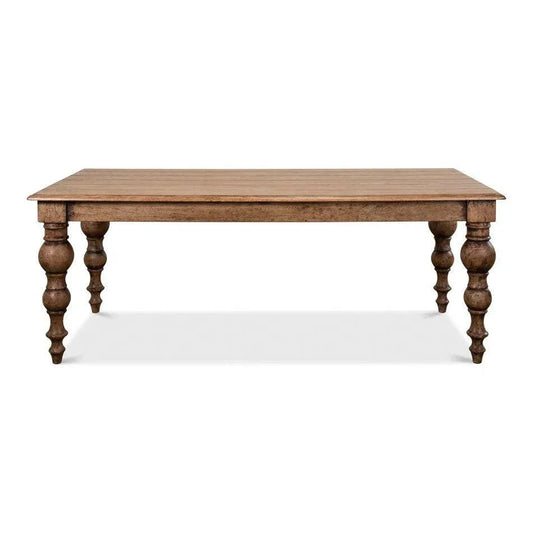 Oak Dining Table-Dining Tables-Sarreid-LOOMLAN
