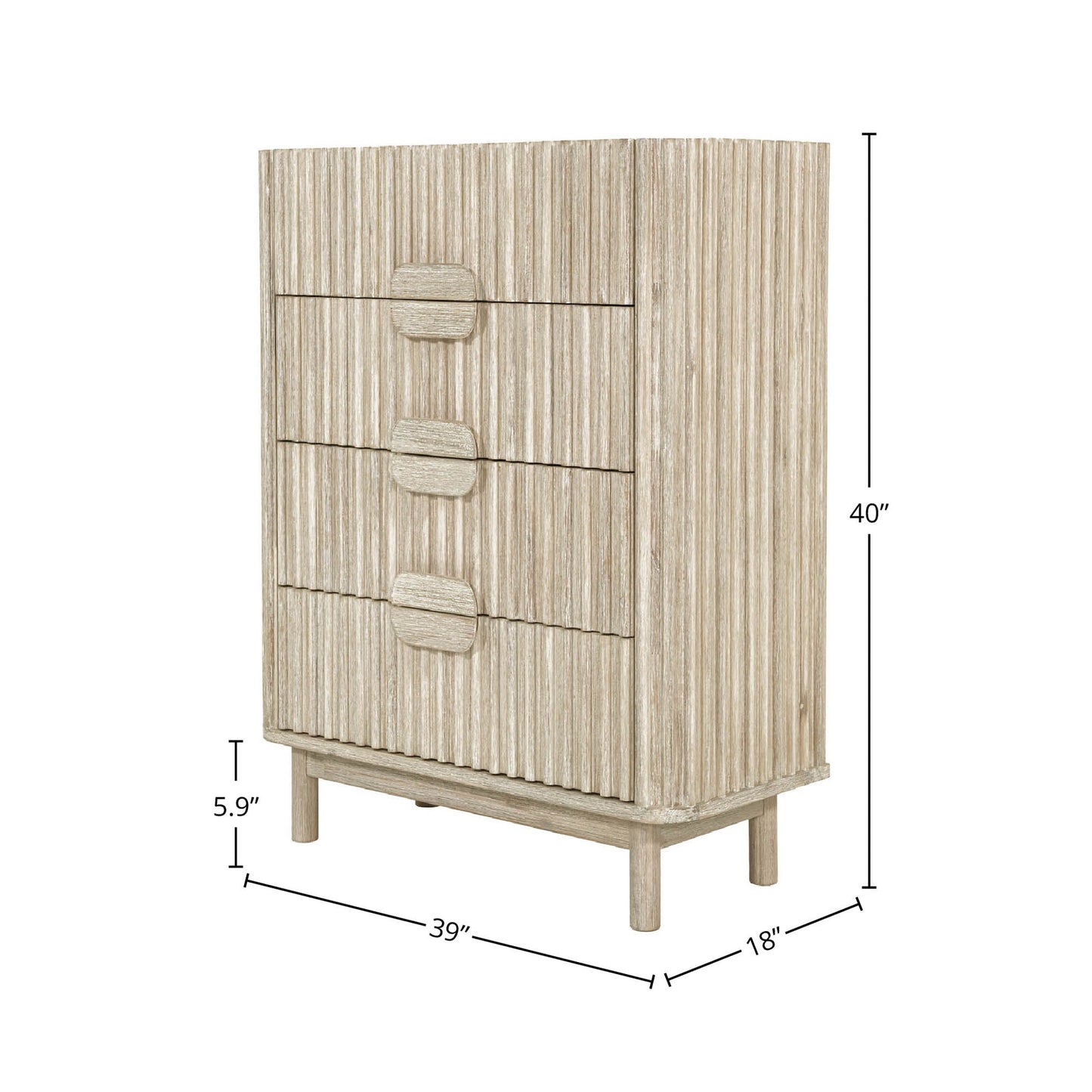 Oasis Four Drawers Wood Chest