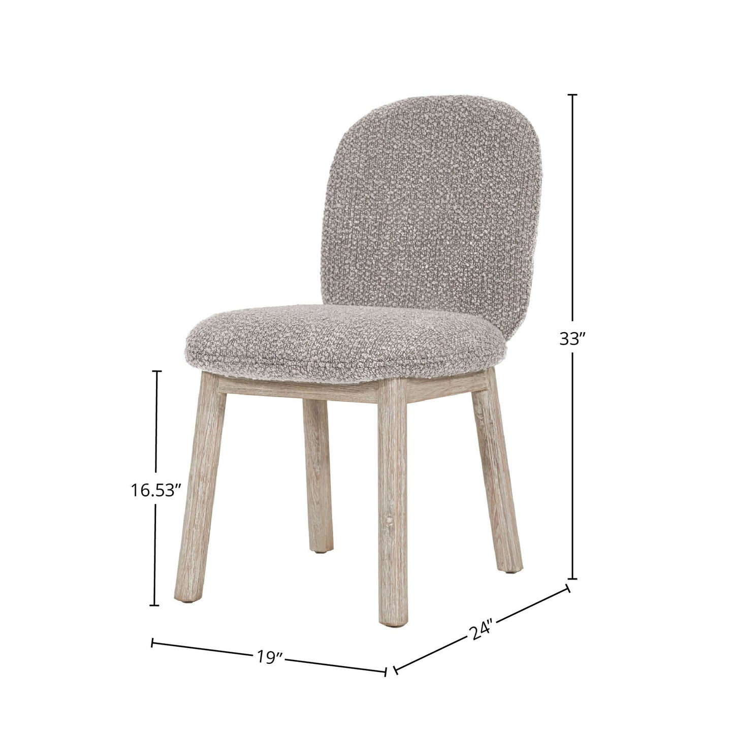 Oasis Grey Fabric Dining Chair (Set of 2)