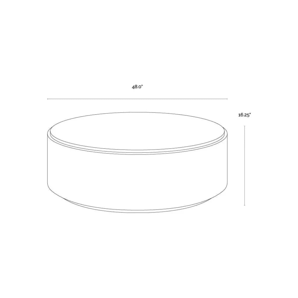 Oberon Wooden Travertine Round Coffee Table - LOOMLAN - SUNPAN - Coffee Tables